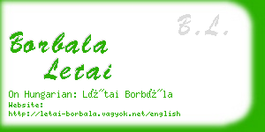 borbala letai business card